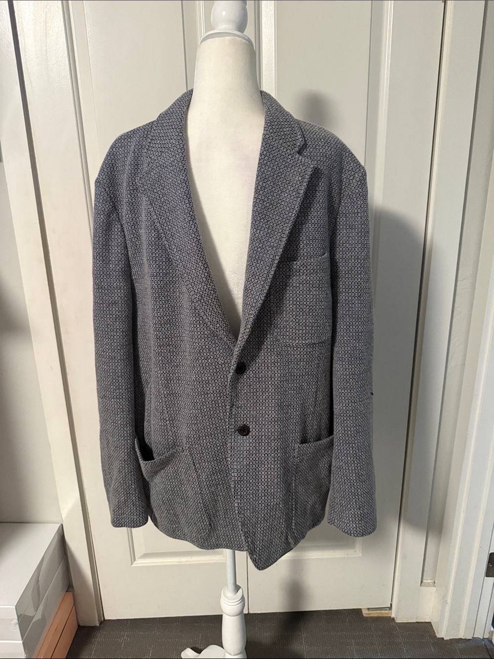 True Measure of a MaMen's Textured Gray Knit Blazer - Casual Tailored Sport Coat